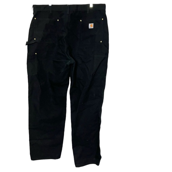 Carhartt Black Double Knee Loose Original Work Pants 42 x 34 - Picture 3 of 7